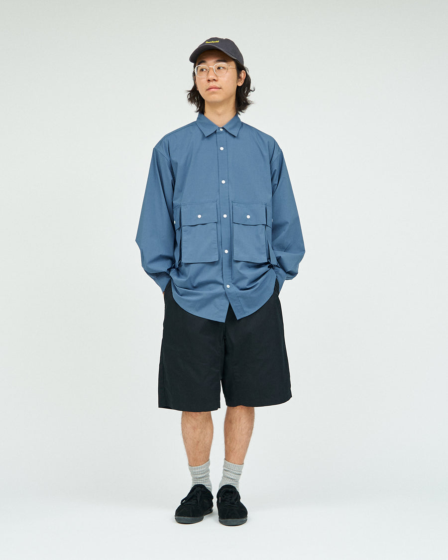 MICRO TYPEWRITER FLAP POCKET L/S SHIRT