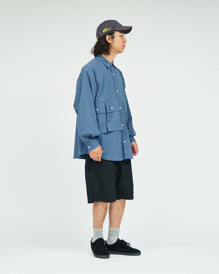 MICRO TYPEWRITER FLAP POCKET L/S SHIRT