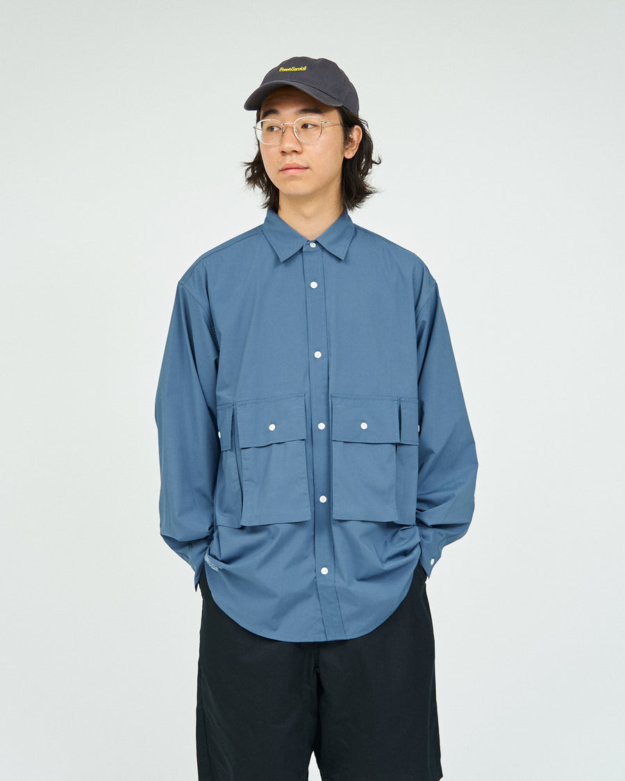 MICRO TYPEWRITER FLAP POCKET L/S SHIRT