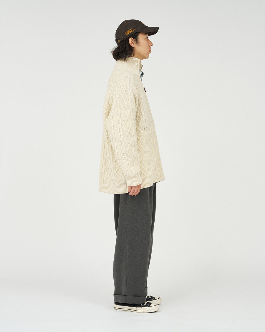 SHETLAND WOOL x SOLOTEX® TECH FISHERMAN ZIP-UP