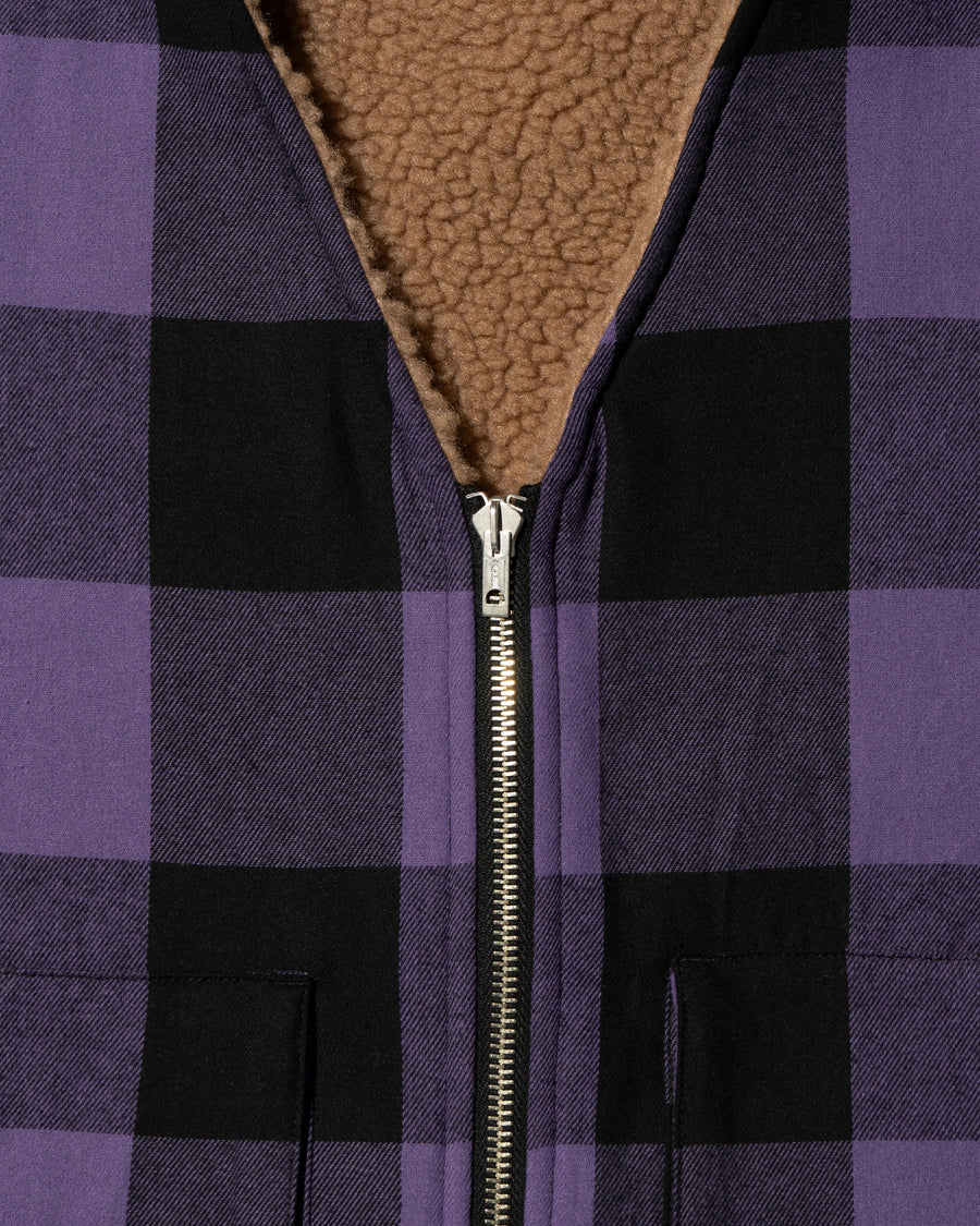 FLANNEL CHECK REVERSIBLE VEST