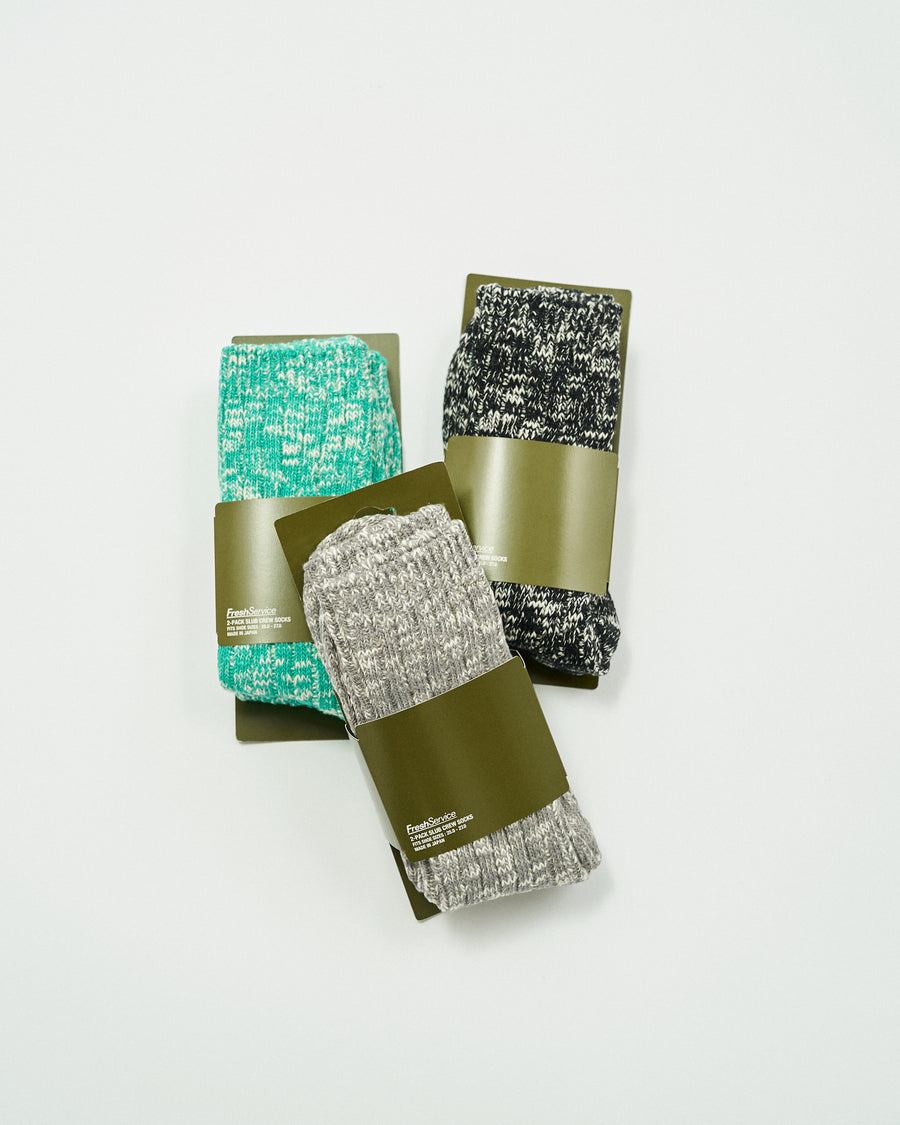 2-PACK SLUB CREW SOCKS