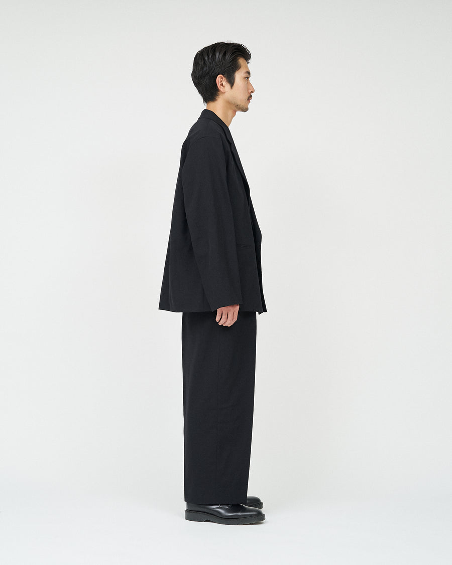 Wool Gabardine Wide Easy Slacks FS