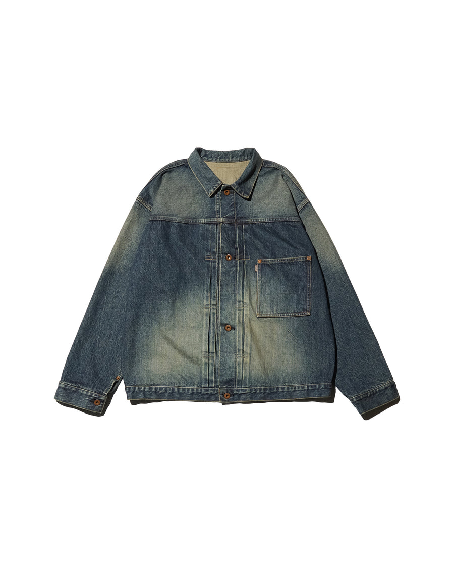 CLASSIC HEAVY KIBATA SHUTTLE HYPER BIG WWII ”1ST” DENIM JACKET